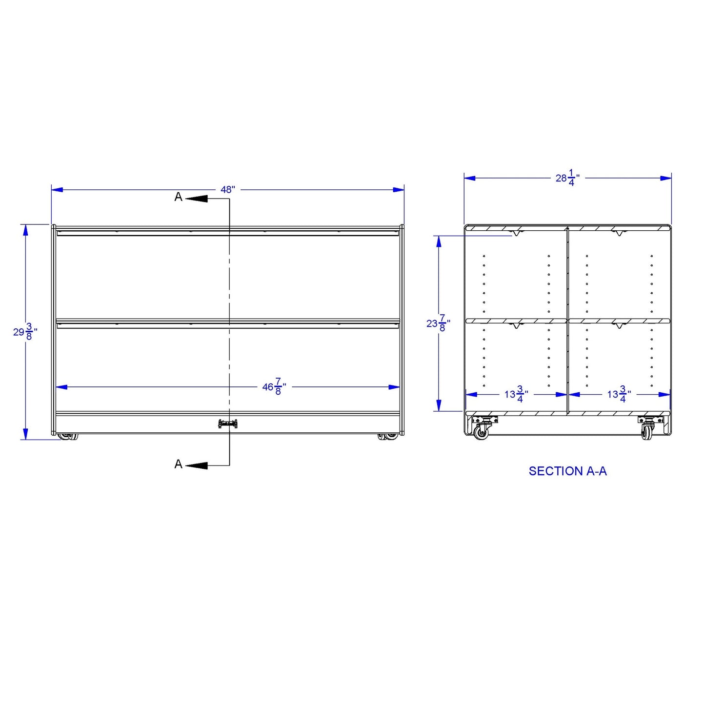 Jonti - Craft Double - Sided Island - Straight Shelf Storage - SchoolOutlet