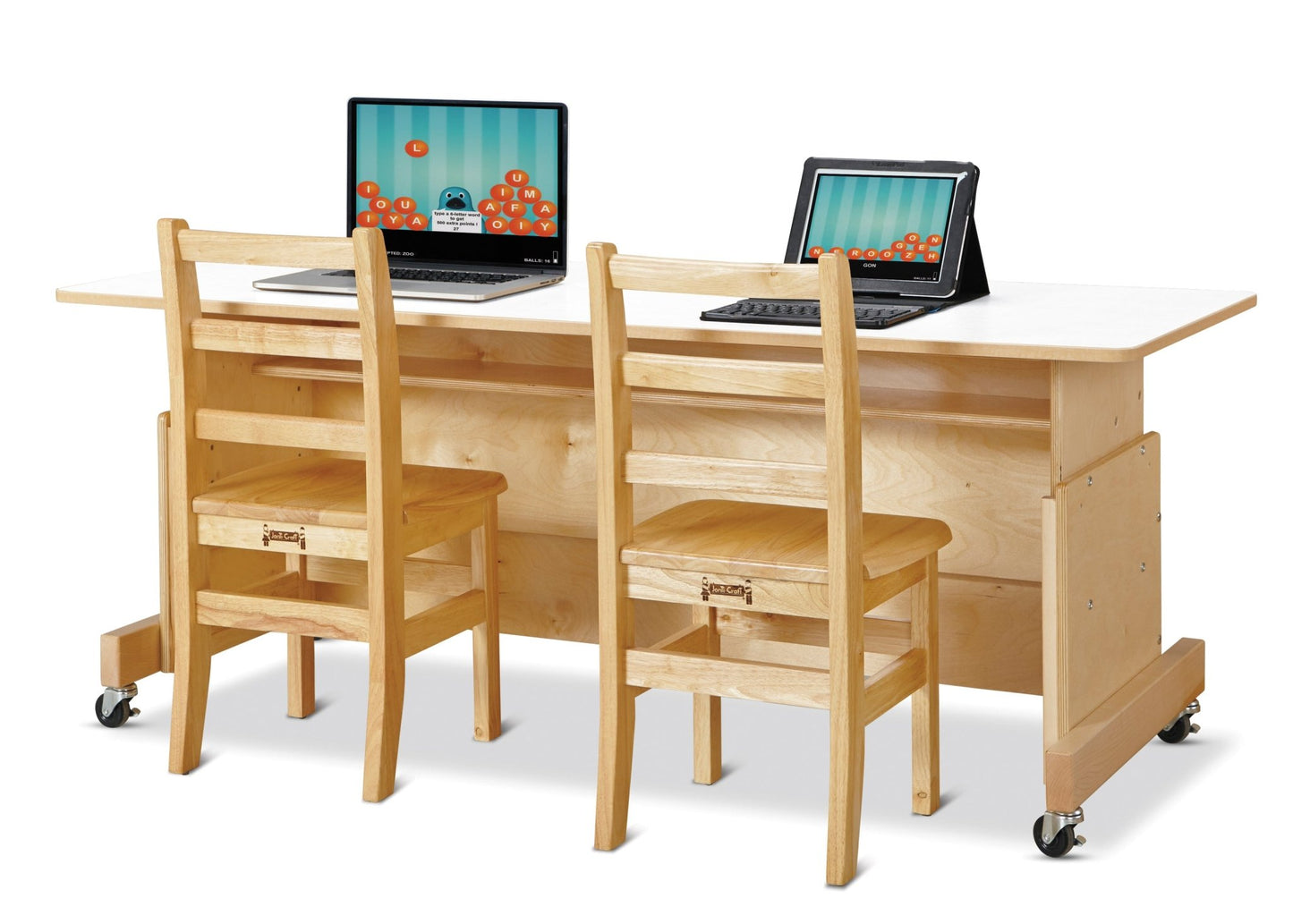 Jonti - Craft Apollo Single Computer Desk - White Top - SchoolOutlet