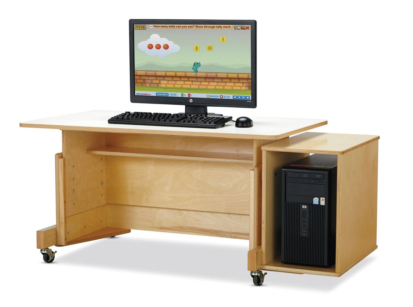 Jonti - Craft Apollo Single Computer Desk - Maple Top - SchoolOutlet