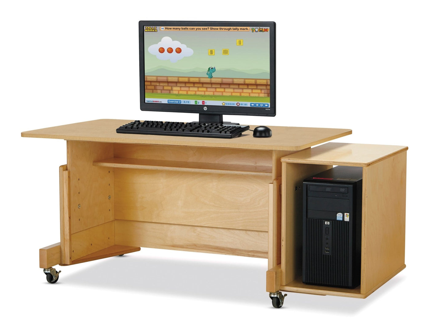 Jonti - Craft Apollo Single Computer Desk - Maple Top - SchoolOutlet