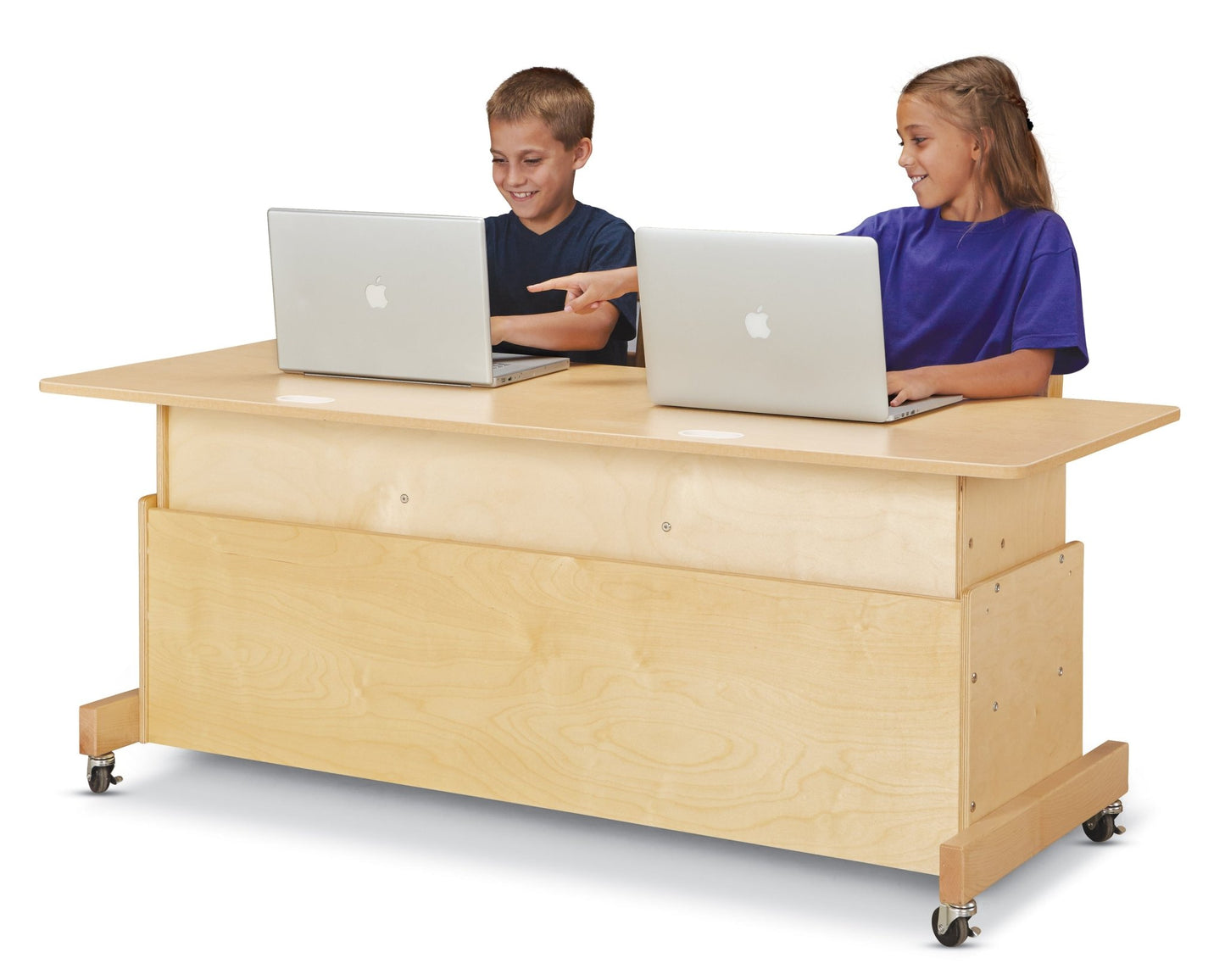 Jonti - Craft Apollo Double Computer Desk - White Top - SchoolOutlet