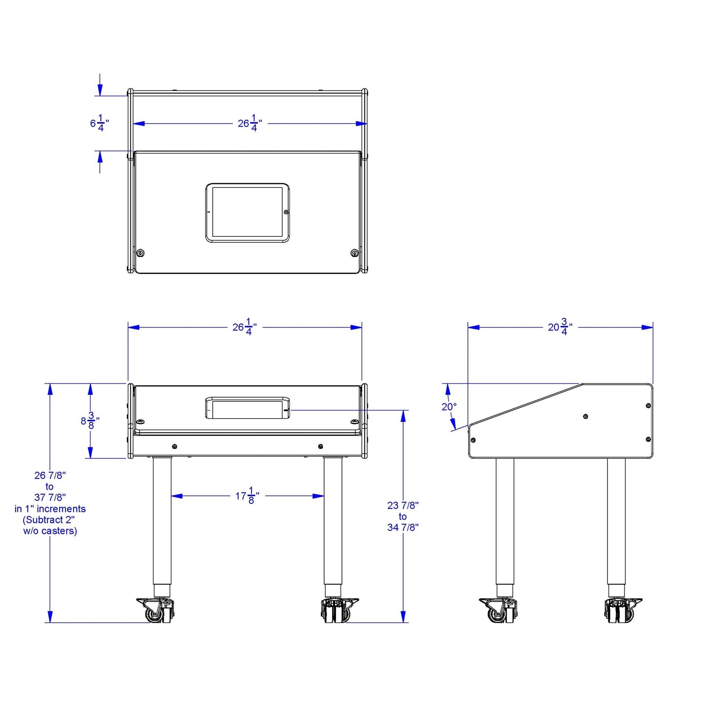 Jonti - Craft Single Tablet Table - Mobile - SchoolOutlet