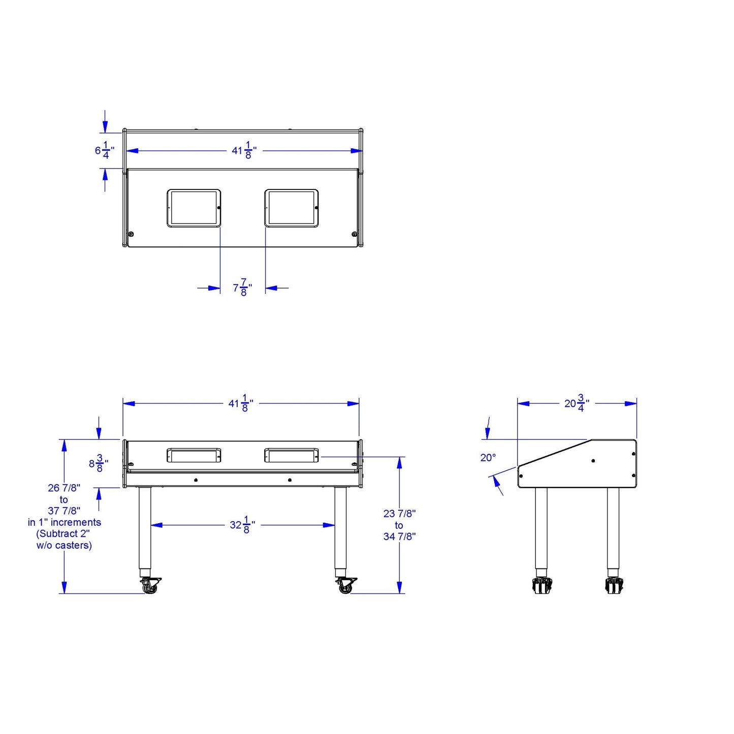 Jonti - Craft Dual Tablet Table - Mobile - SchoolOutlet