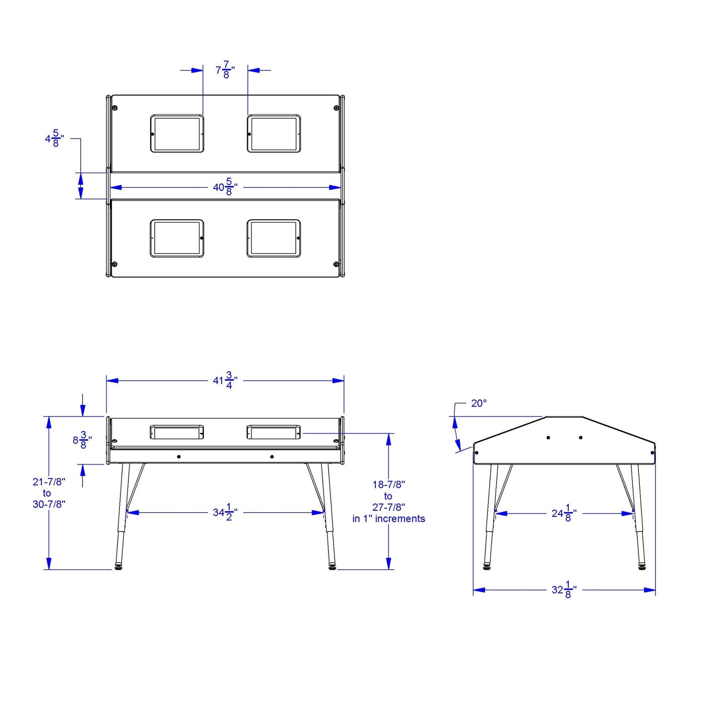 Jonti - Craft Quad Tablet Table - Stationary - SchoolOutlet