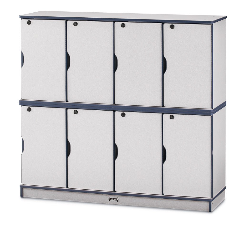 Rainbow Accents Stacking Lockable Lockers - Double Stack - SchoolOutlet