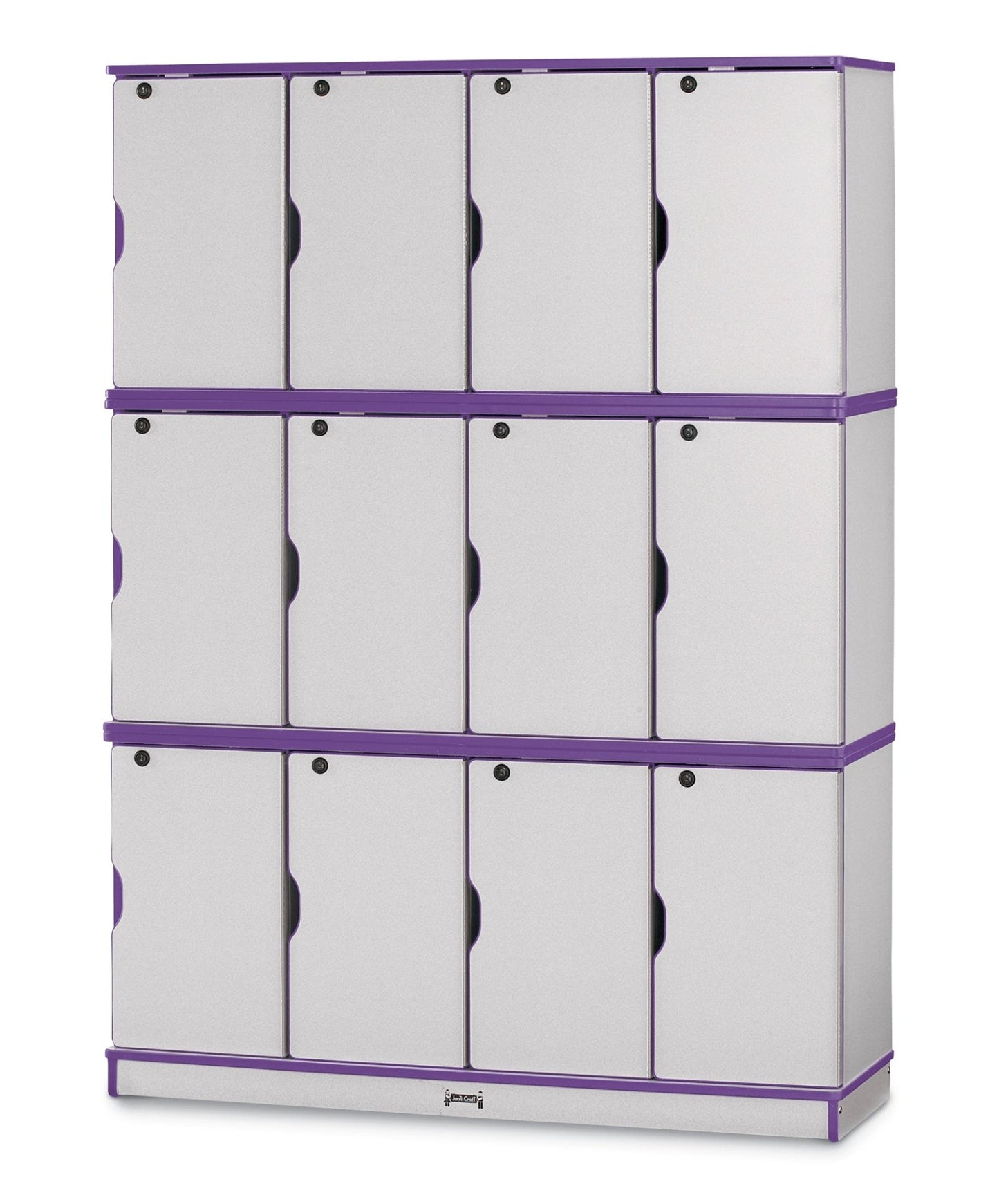 Rainbow Accents Stacking Lockable Lockers - Triple Stack - SchoolOutlet
