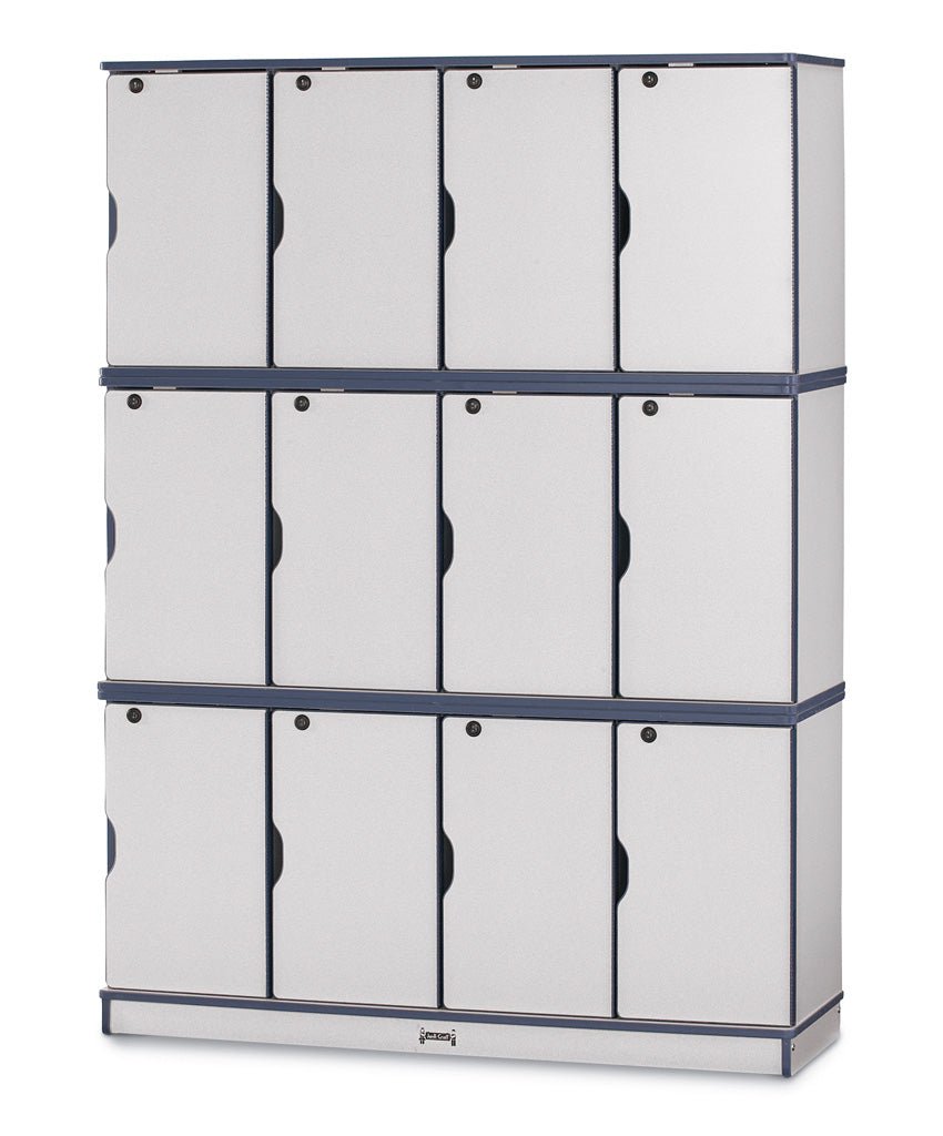 Rainbow Accents Stacking Lockable Lockers - Triple Stack - SchoolOutlet