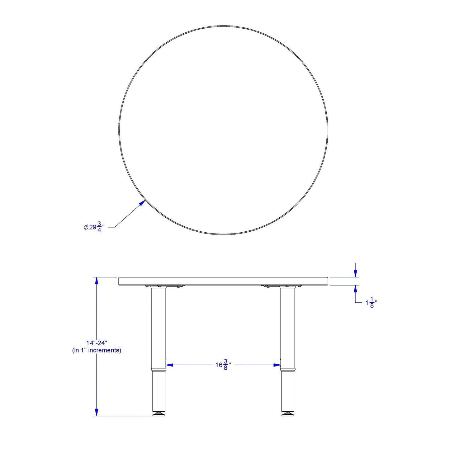 Jonti - Craft Purpose+ Round Table - 30" Diameter - SchoolOutlet