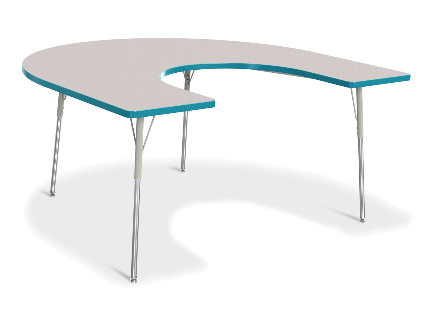 Berries Horseshoe Activity Table - 66" X 60", Adult - height (24" - 31") - SchoolOutlet