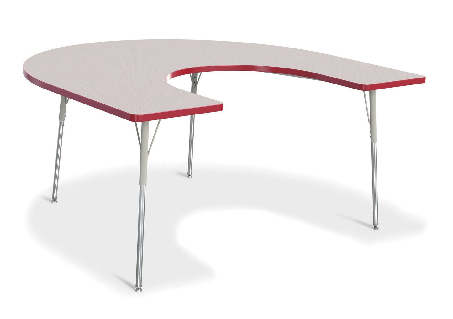 Berries Horseshoe Activity Table - 66" X 60", Adult - height (24" - 31") - SchoolOutlet