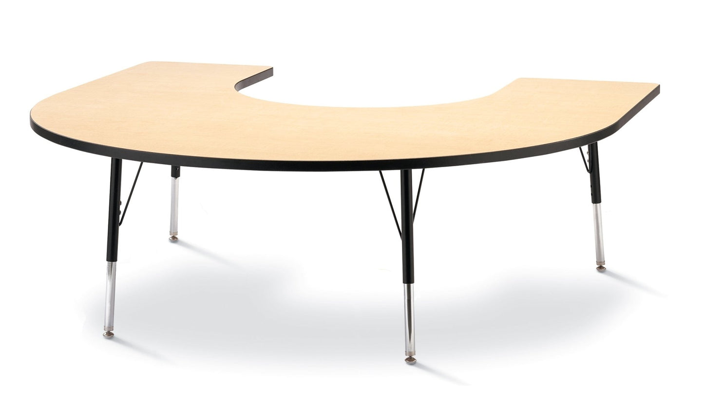 Berries Horseshoe Activity Table - 66" X 60", Adult - height (24" - 31") - SchoolOutlet