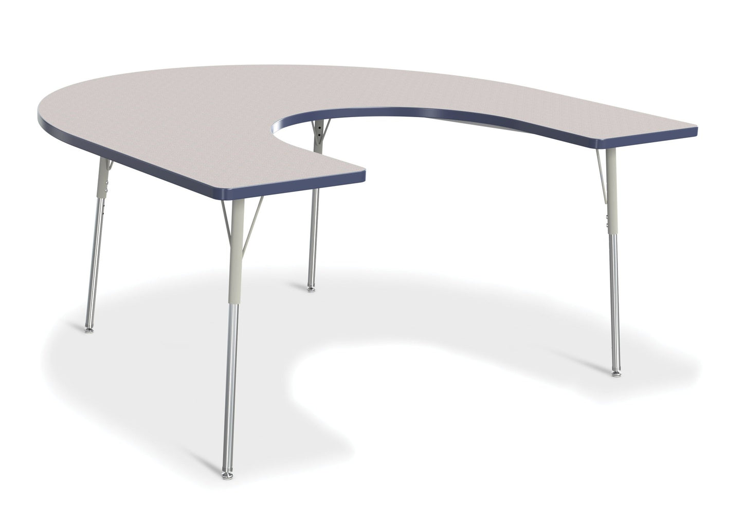 Berries Horseshoe Activity Table - 66" X 60", Adult - height (24" - 31") - SchoolOutlet