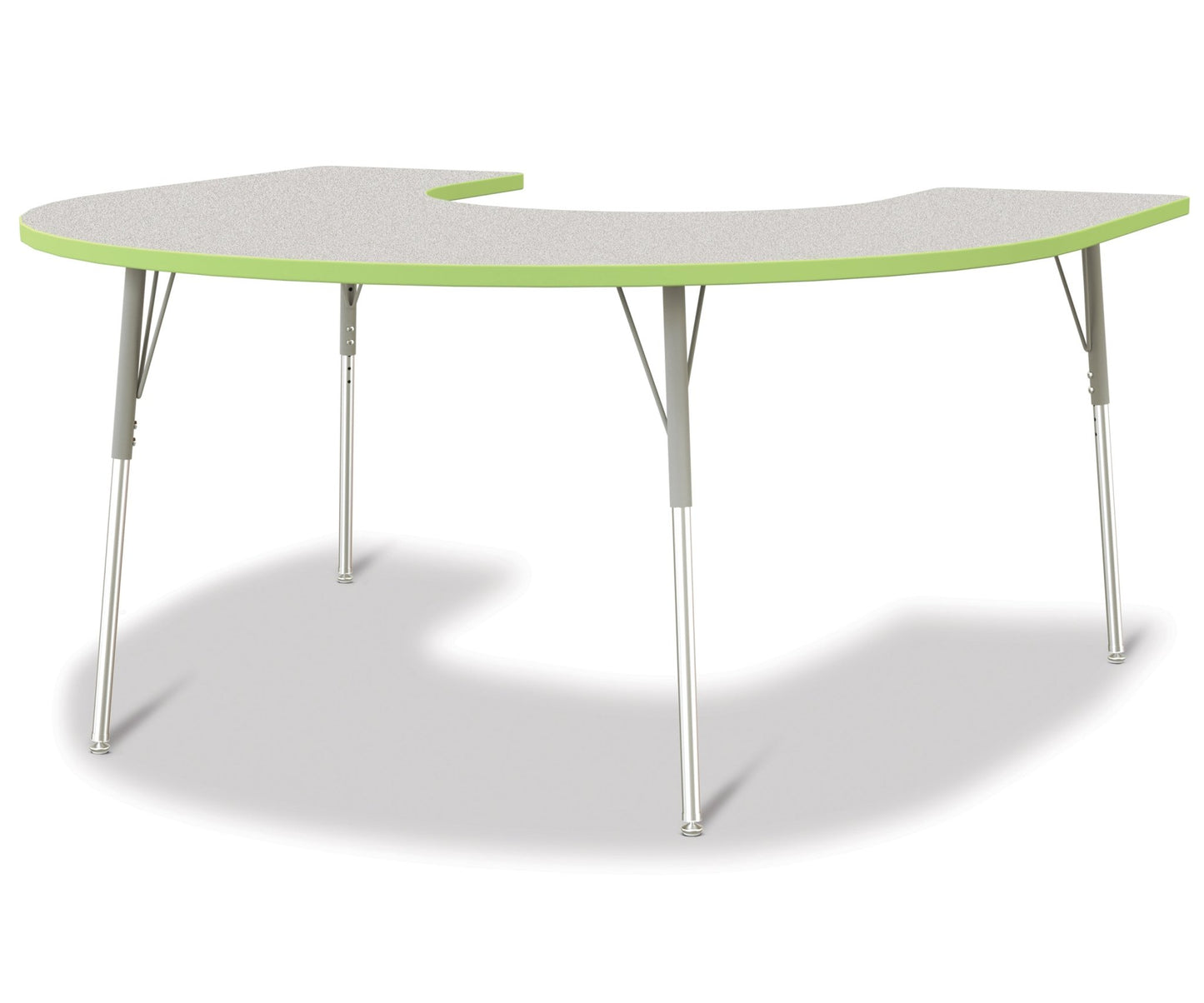 Berries Horseshoe Activity Table - 66" X 60", Adult - height (24" - 31") - SchoolOutlet