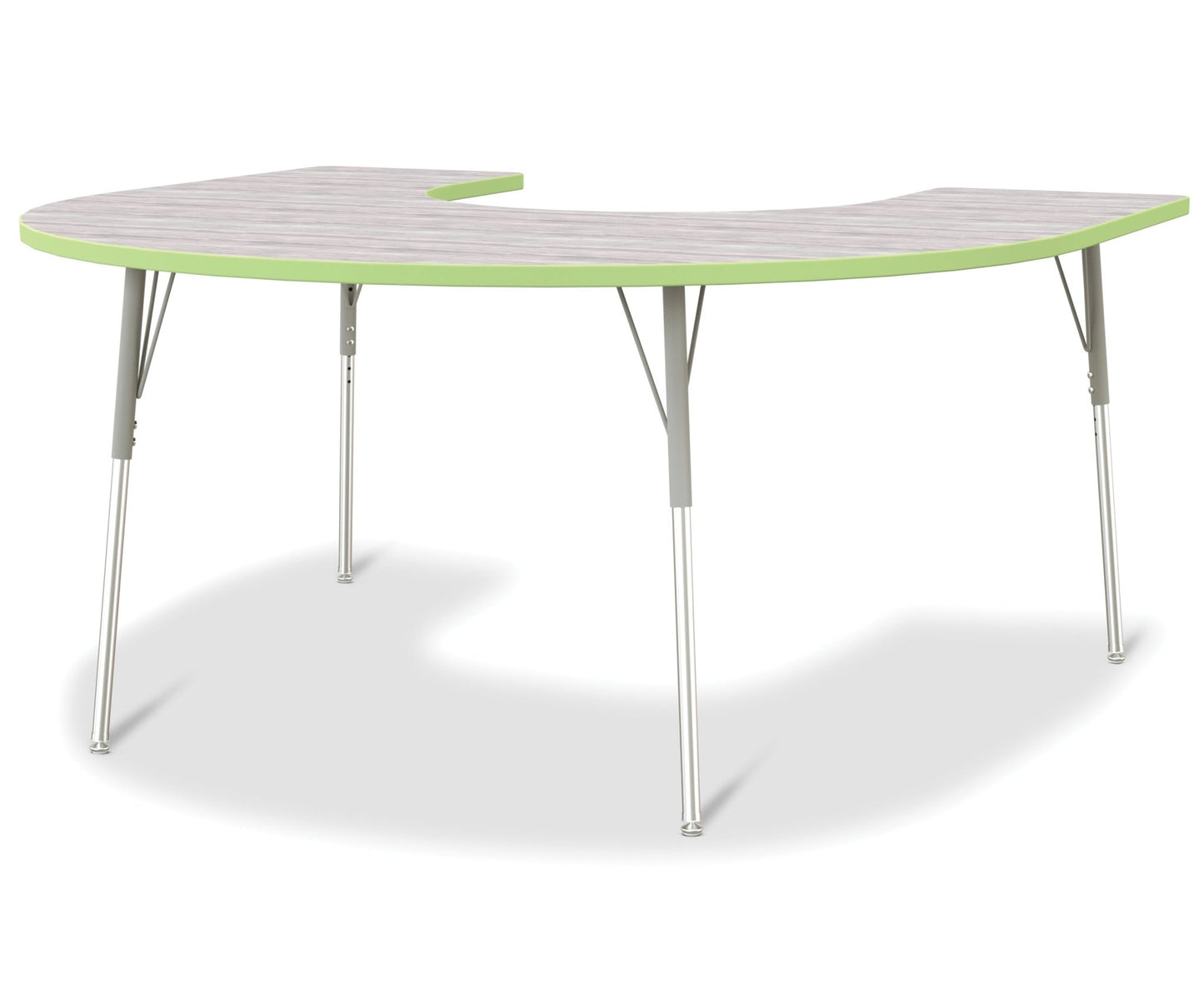 Berries Horseshoe Activity Table - 66" X 60", Adult - height (24" - 31") - SchoolOutlet