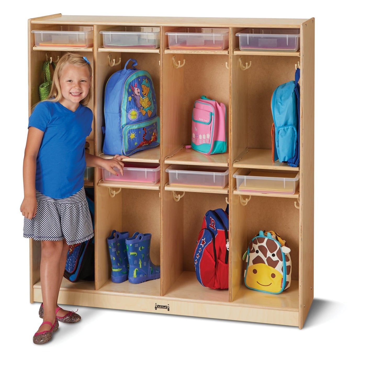 Jonti - Craft Take Home Center - 8 Section Locker - with Clear Paper - Trays - SchoolOutlet