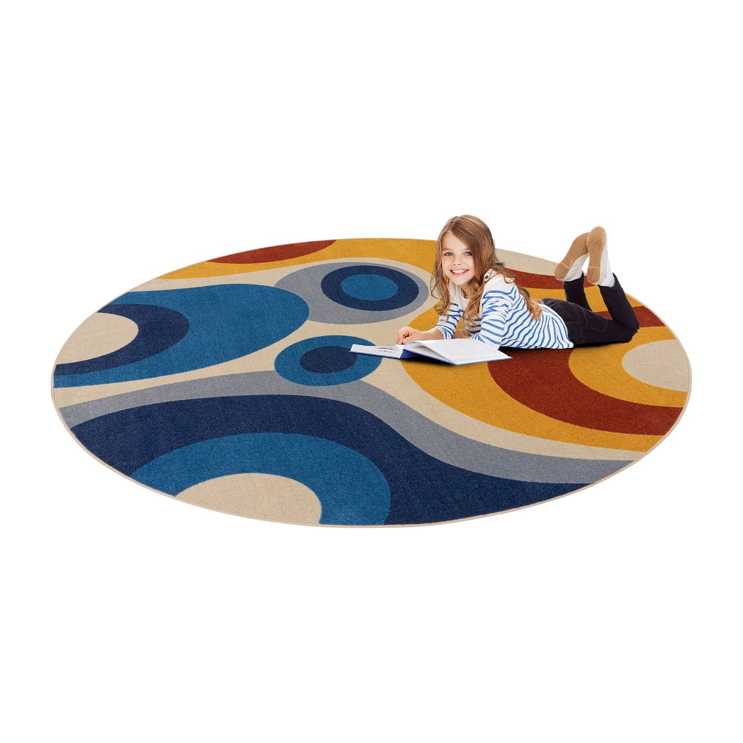 Joy Carpets Warm Embrace Round Area Rug 13'2" in Multi Color (JOY - 2211XLE - 01) - SchoolOutlet