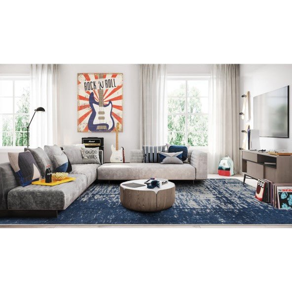 Joy Carpets Kid Essentials Coastal Canvas 7'8" x 10'9" area Rug (2136D) - SchoolOutlet