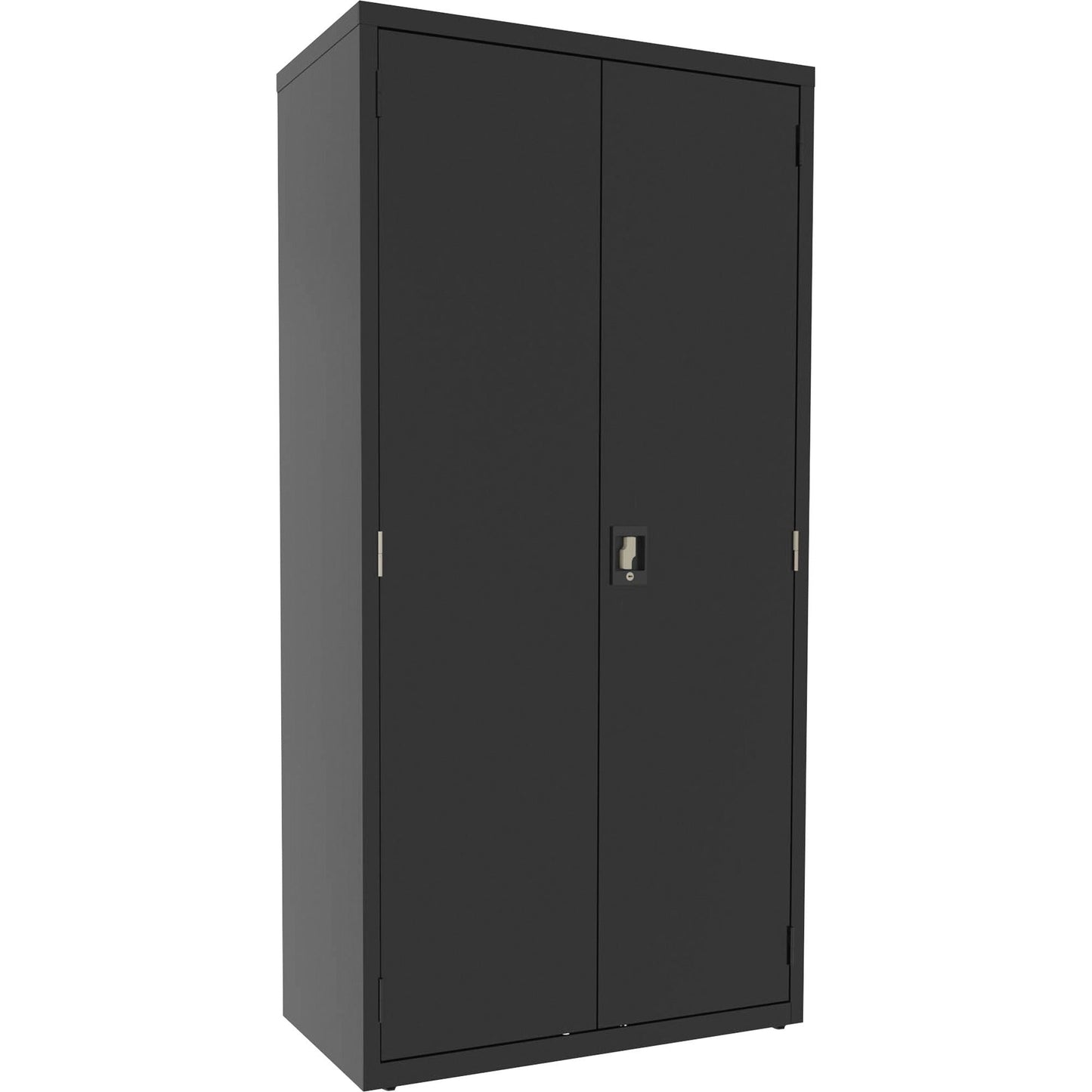 Lorell Fortress Series Janitorial Cabinet Steel 4 Shelves 3 - Point Locking System 72 Inch Height (LLR - LLR0001X) - SchoolOutlet