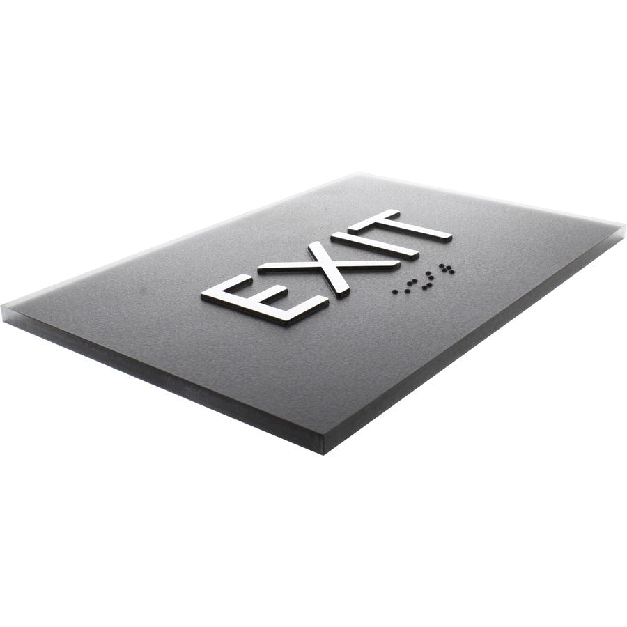 Lorell Exit Information Sign Surface Mountable 4.5"W x 4.5"L x 6.8"H (LLR - LLR02671) - SchoolOutlet