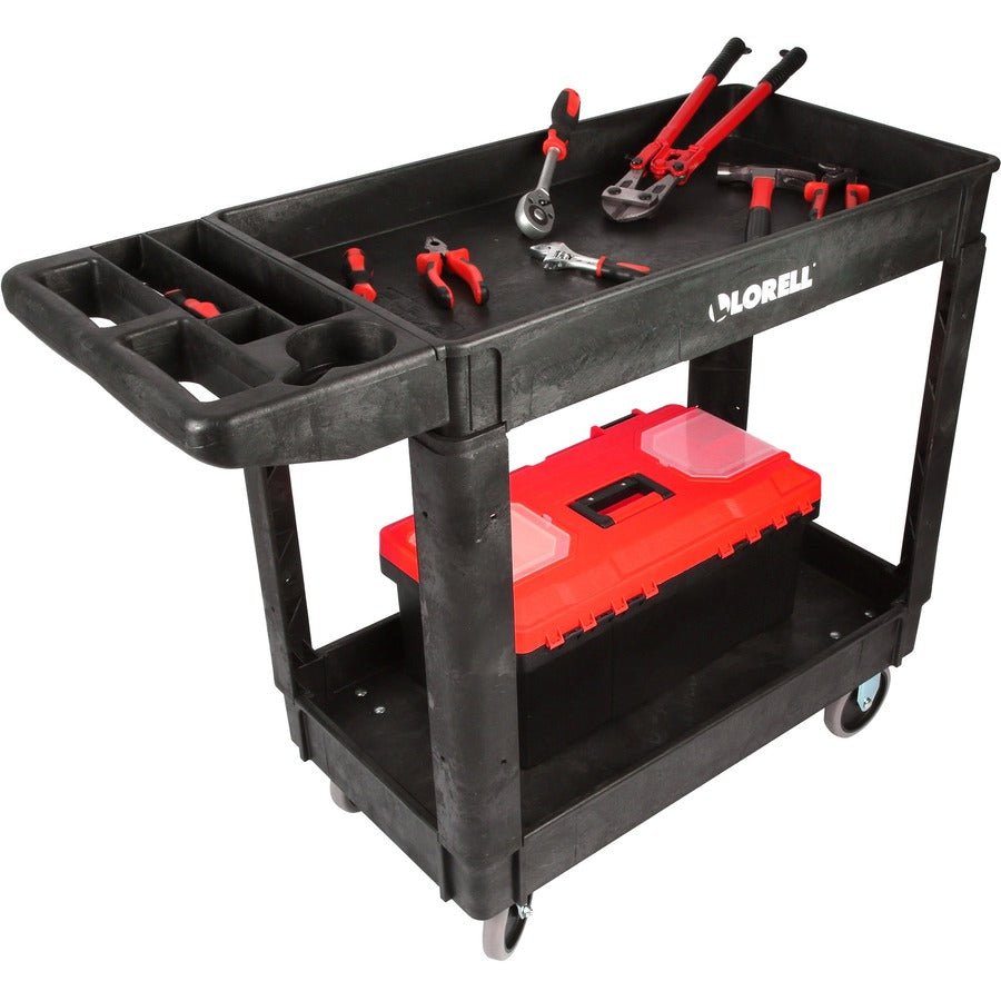 Lorell Storage Bin Utility Cart 550 lbs Capacity Heavy Duty Rolling Cart with Handle Storage (LLR - LLR03611) - SchoolOutlet