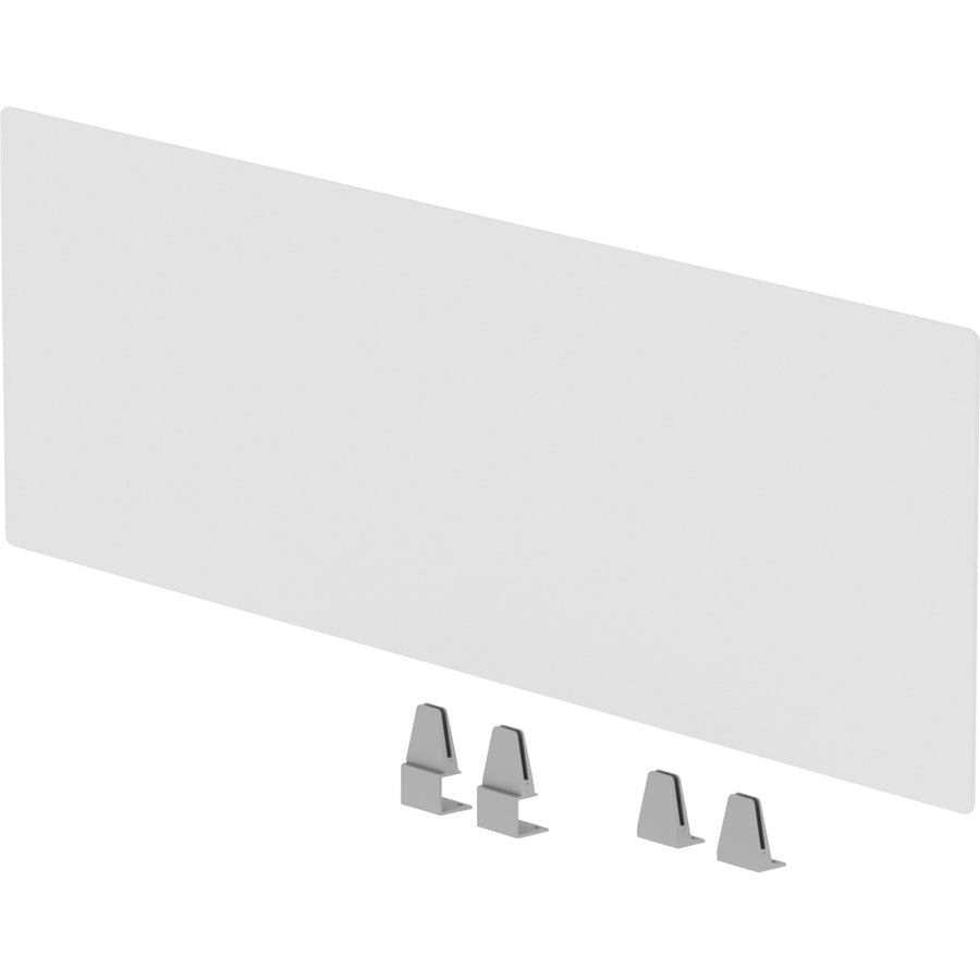 Lorell Relevance Series Clear Acrylic Modesty/Privacy Panel 49.2"W x 15.7"H (LLR - LLR16220) - SchoolOutlet