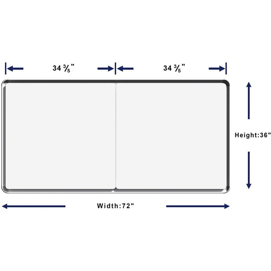 Lorell DIY Whiteboard Mounting Frame 36"H x 72"W Silver Aluminum (LLR - LLR18322) - SchoolOutlet