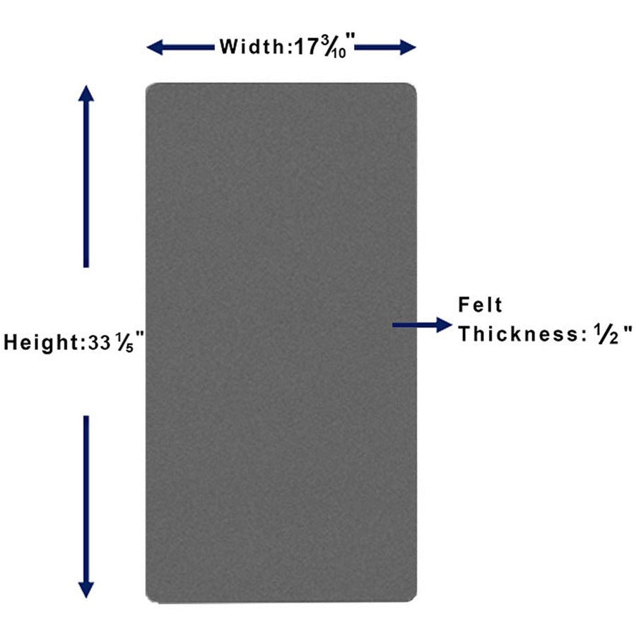Lorell DIY Frameless Corkboard Gray Cork Surface 18"W x 36"H (LLR - LLR18326) - SchoolOutlet