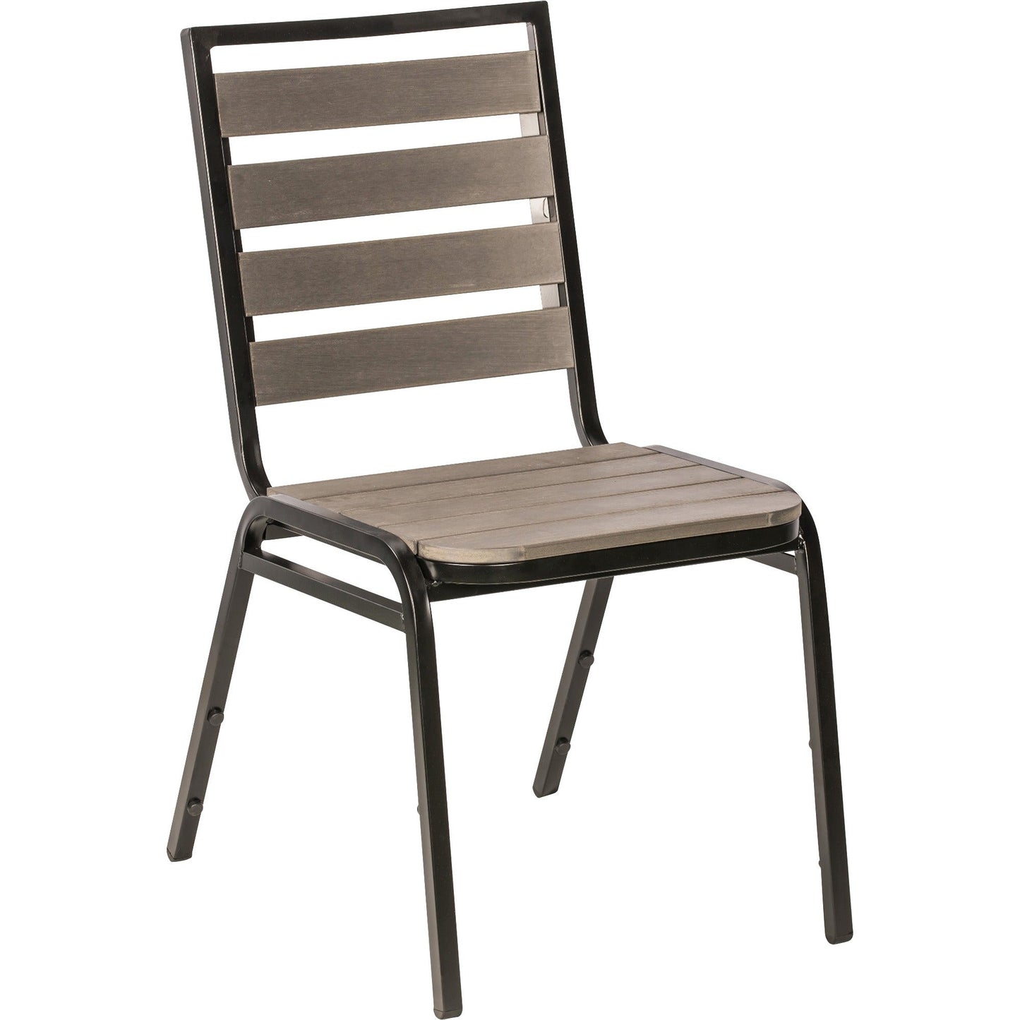 Lorell Faux Wood Outdoor Chairs with Steel Legs Set of 4 (LLR - LLR42685) - SchoolOutlet