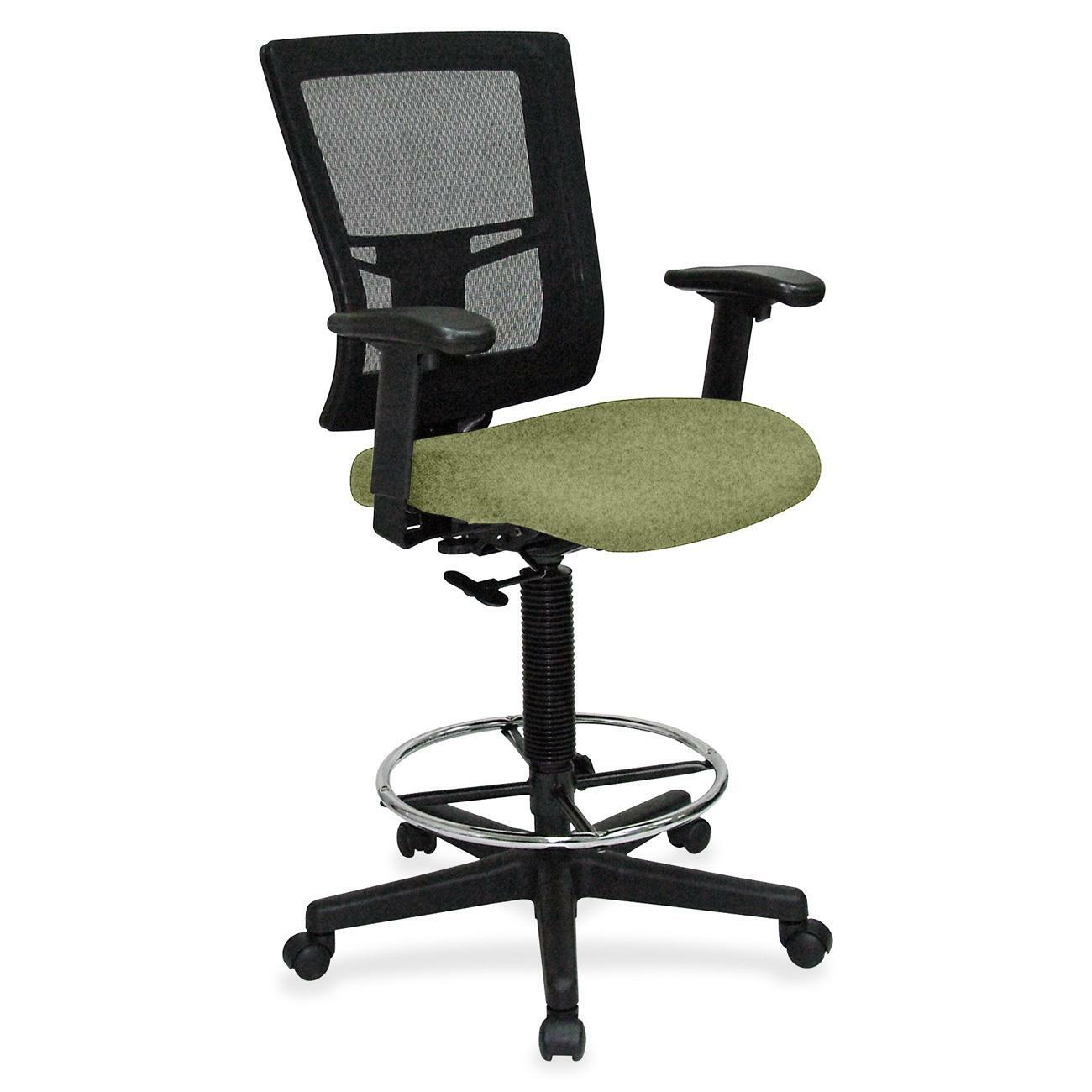 Lorell Mesh Back Drafting Stool with Adjustable Arms and Footring 25.20 - 35.40 H (LLR - LLR - ST - 43X) - SchoolOutlet