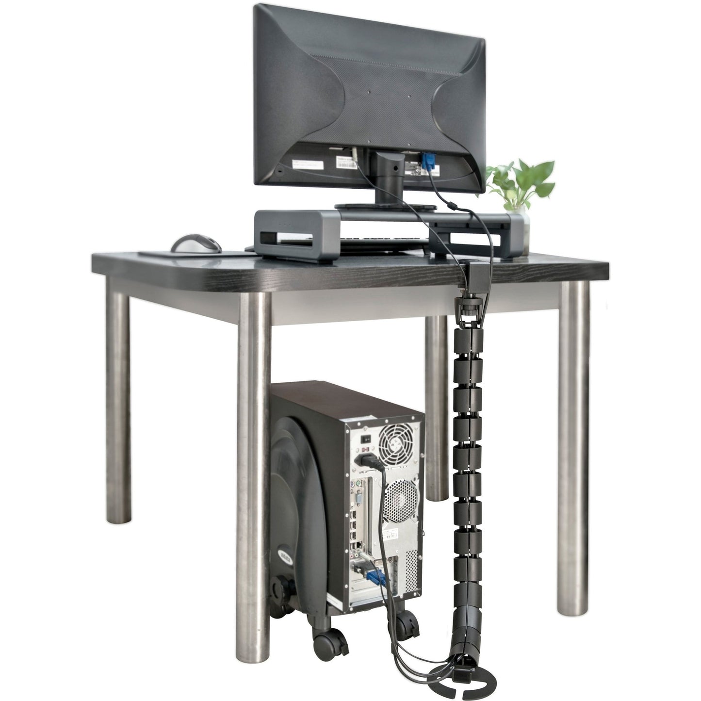Lorell Universal Cable Control Spine 35.5" Clamp - Mount Cable Guide (LLR - LLR49260) - SchoolOutlet