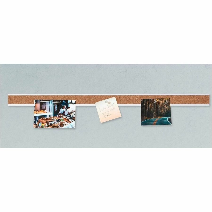 Lorell Cork Strip Bulletin Bars with Self - Healing Cork Surface and Aluminum Frame (LLR - LLR49533BD) - SchoolOutlet