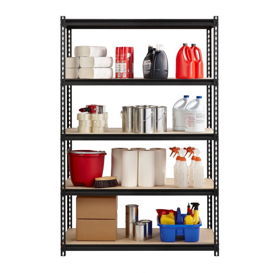 Lorell Iron Horse Riveted Shelving 2300 lb Capacity 5 Shelves Steel Frame Boltless Assembly (LLR - LLR59698) - SchoolOutlet