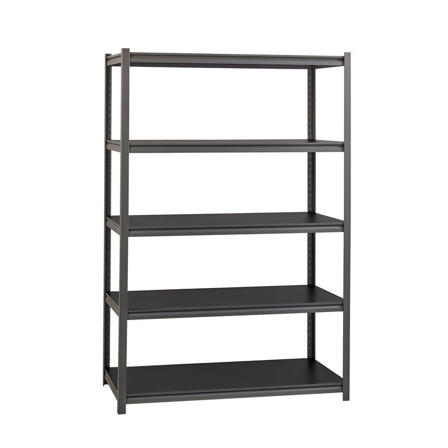 Lorell Iron Horse Riveted Shelving 3200 lb Capacity 5 Shelves Steel Frame Laminate Decking Wide Design (LLR - LLR59702) - SchoolOutlet