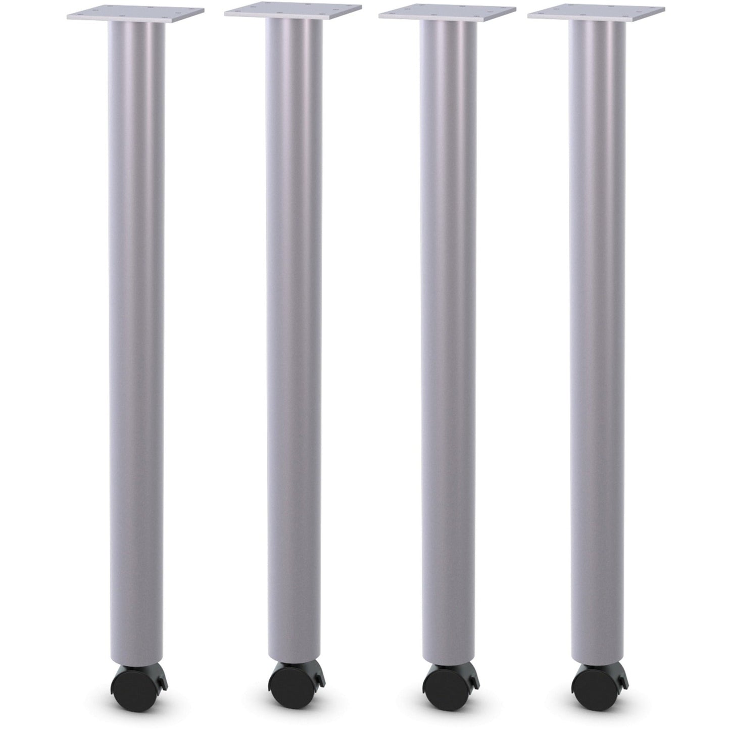 Lorell Relevance Tabletop Post Legs With Locking Casters 1"W x 2"L x 27.8"H (LLR - LLR60608) - SchoolOutlet