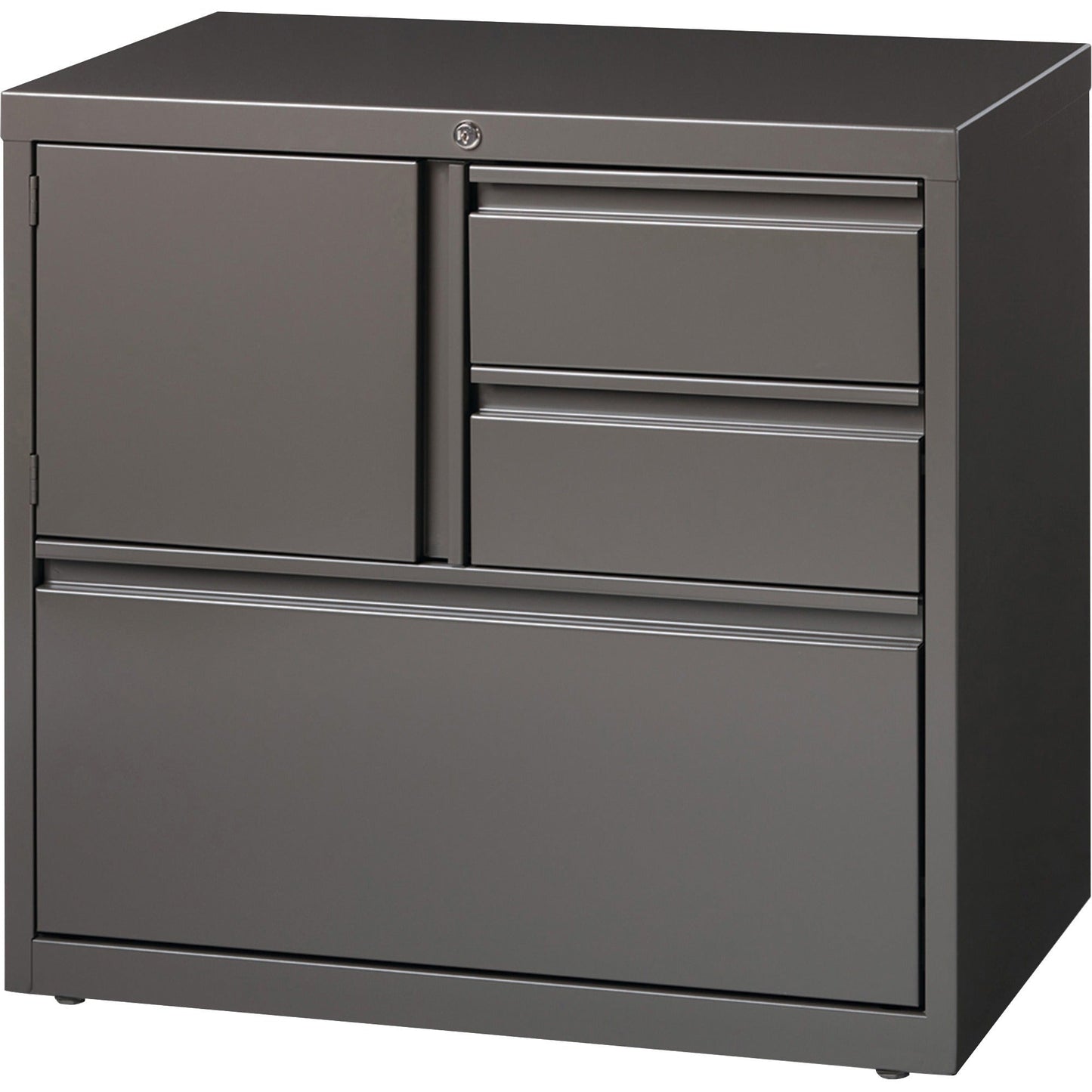 Lorell Fortress Series 30 Inch Personal Storage Center Lateral File 3 Drawers Locking Steel Cabinet (LLR - LLR6093X) - SchoolOutlet