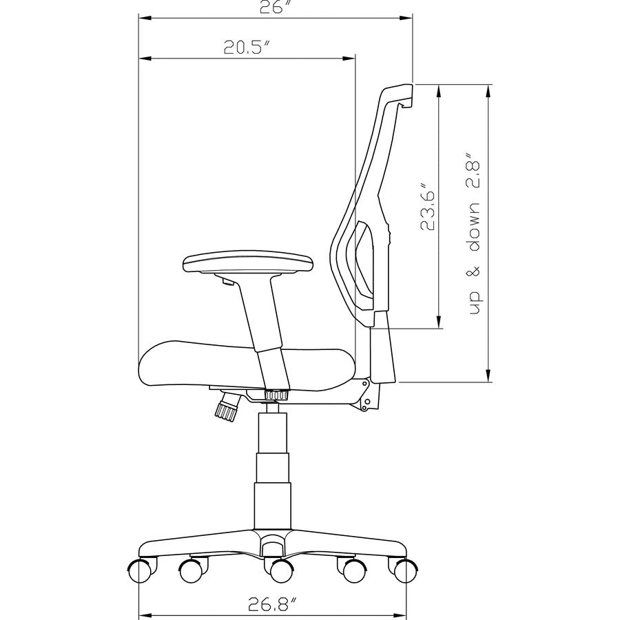 Lorell Conjure Executive Mesh High - back Chair with Seat Slider and Lumbar Support (LLR - LLR62000) - SchoolOutlet