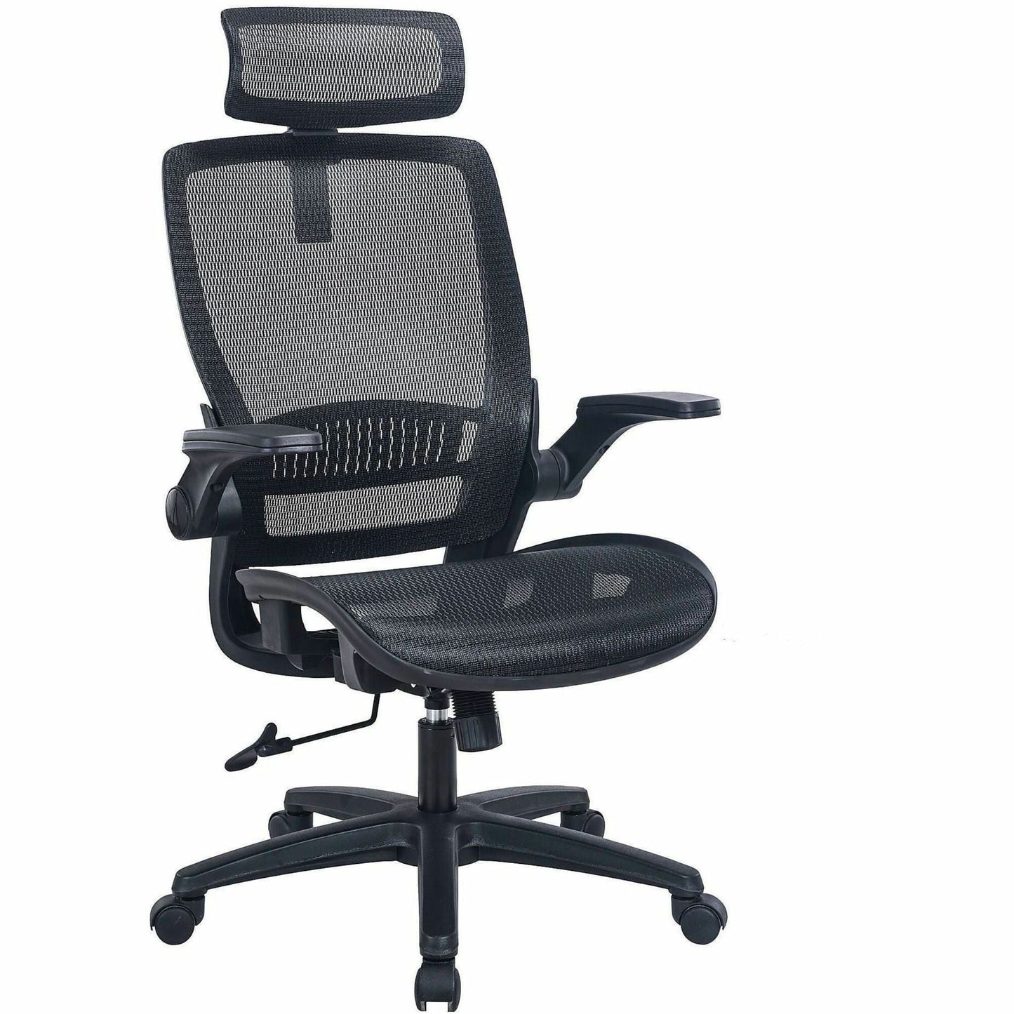 Lorell Lanser Mesh - Back Executive Chair with Flip - Up Arms and Headrest (LLR - LLR63210) - SchoolOutlet