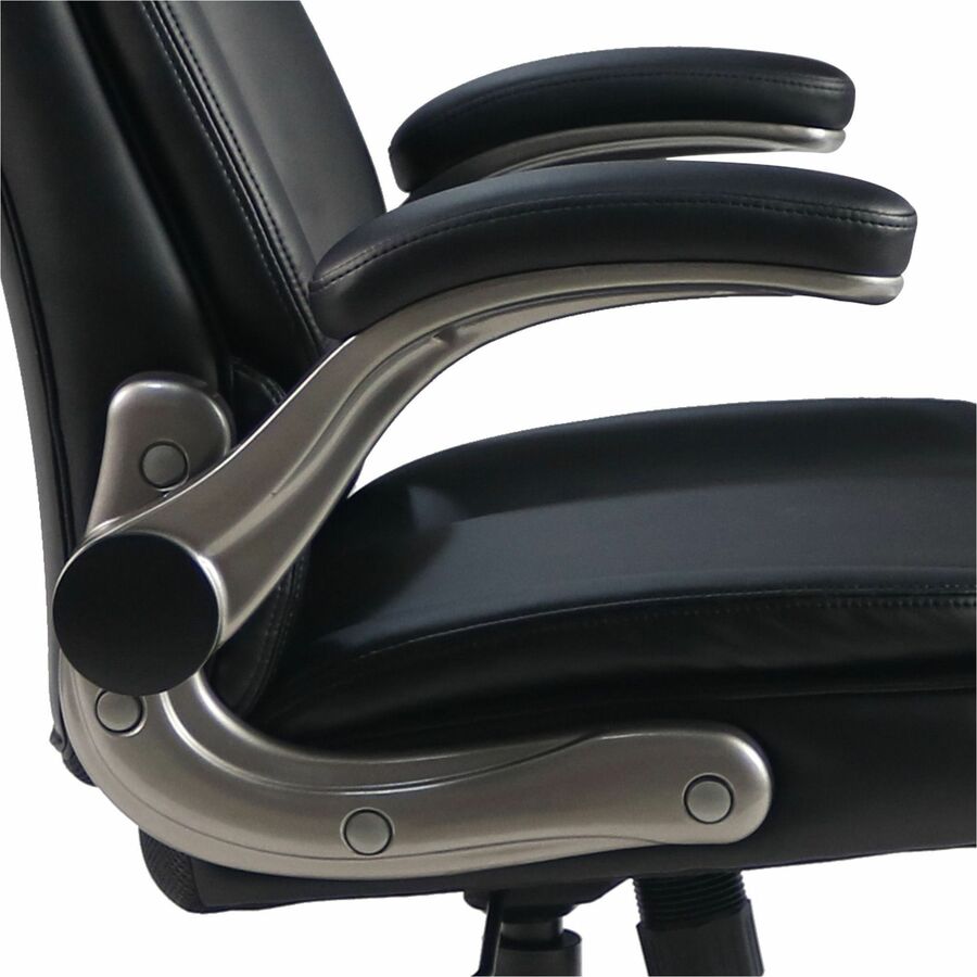 Lorell Sera High - Back Manager Chair with Flip - Up Arms and Polyurethane Upholstery (LLR - LLR63271) - SchoolOutlet
