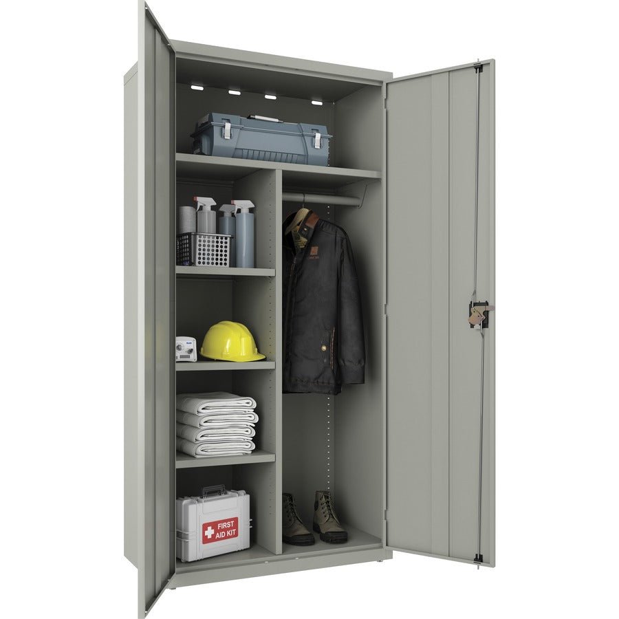 Lorell Fortress Series Wardrobe Cabinet with Locking Double Doors (LLR - LLR66967) - SchoolOutlet