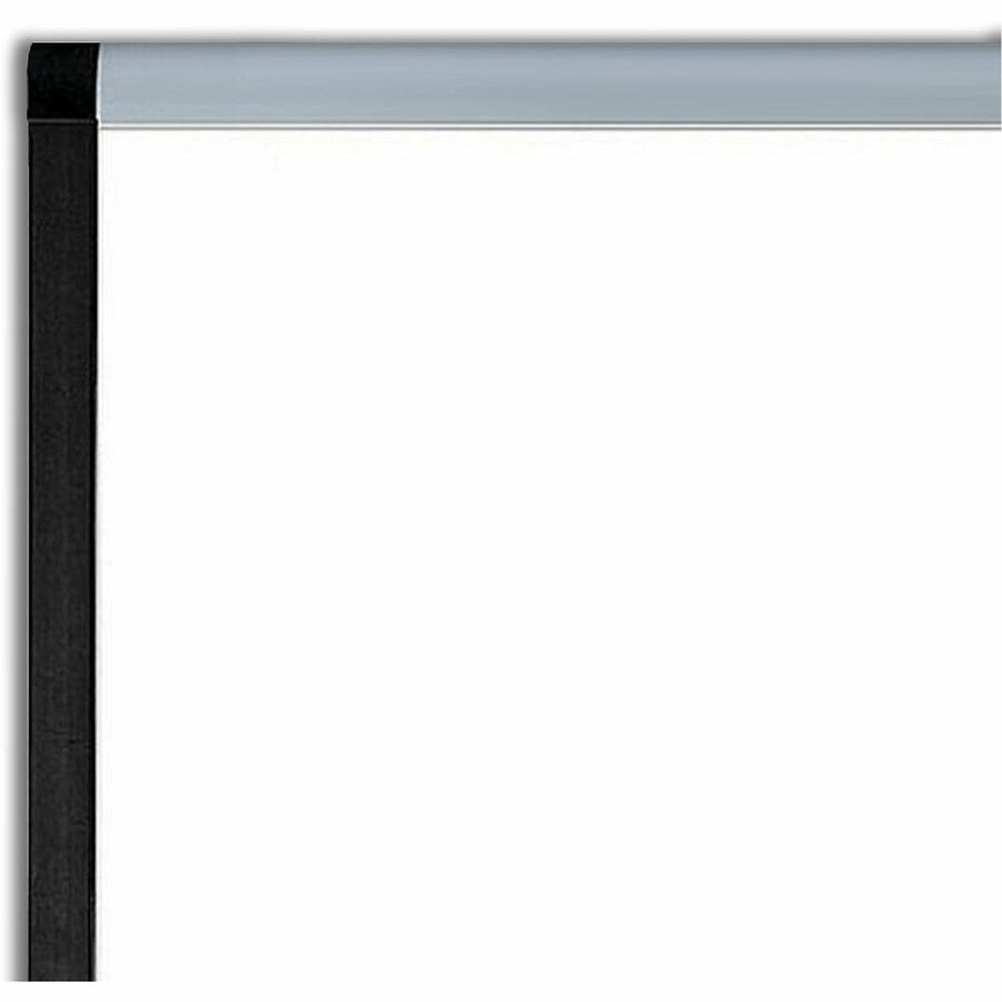Lorell Signature Series Magnetic Porcelain Grid Markerboard Ebony and Silver Frame 48"W x 36"H (LLR - LLR69652) - SchoolOutlet