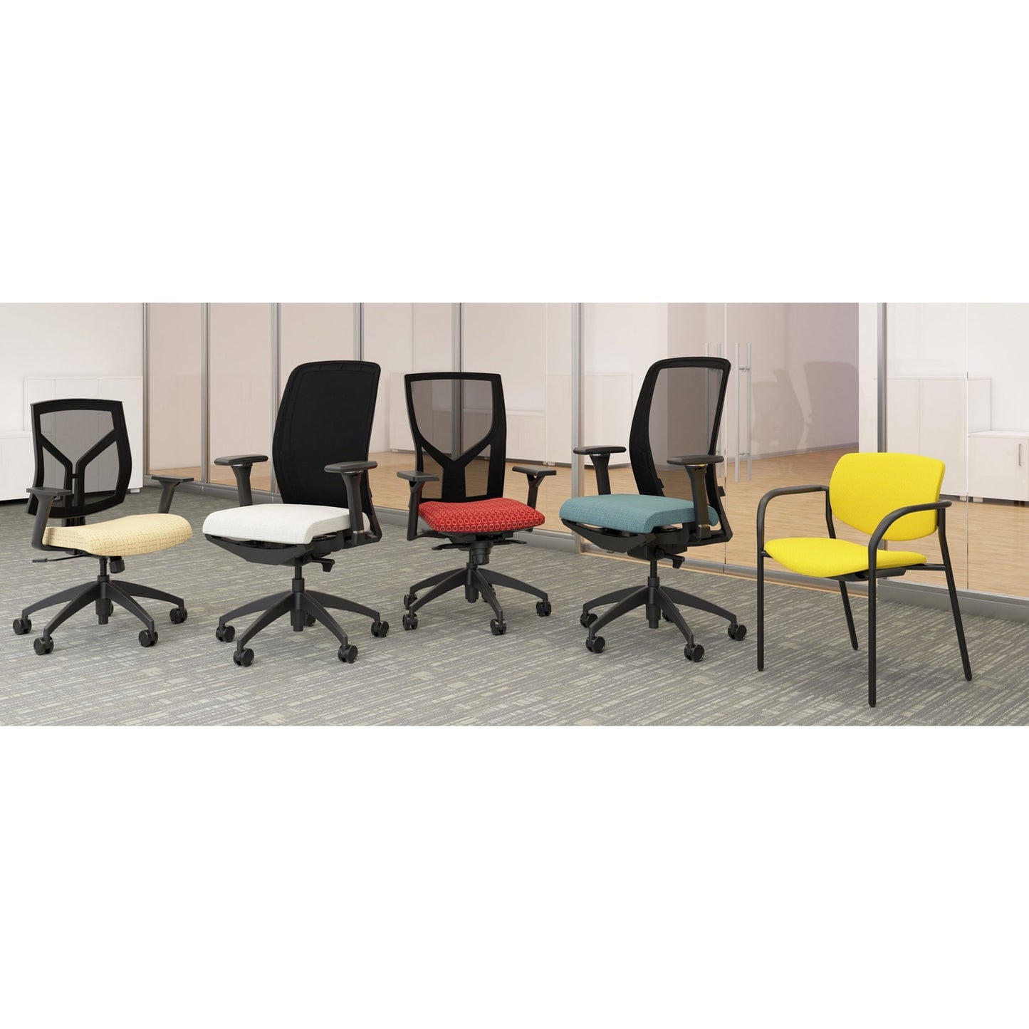 Lorell Executive Mesh High - Back Office Chair with Adjustable Lumbar and Synchro Tilt (LLR - LLR83104) - SchoolOutlet