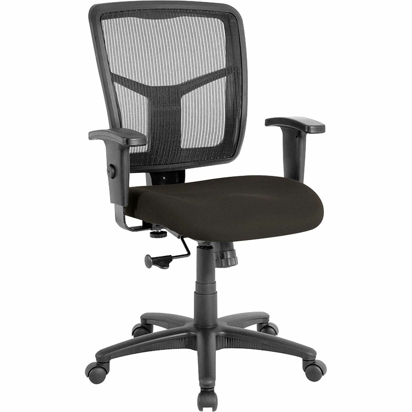 Lorell Ergomesh Managerial Mesh Mid - back Task Chair with Adjustable Arms and 5 - Star Base 17.7" - 21"H (LLR - LLR86209X) - SchoolOutlet