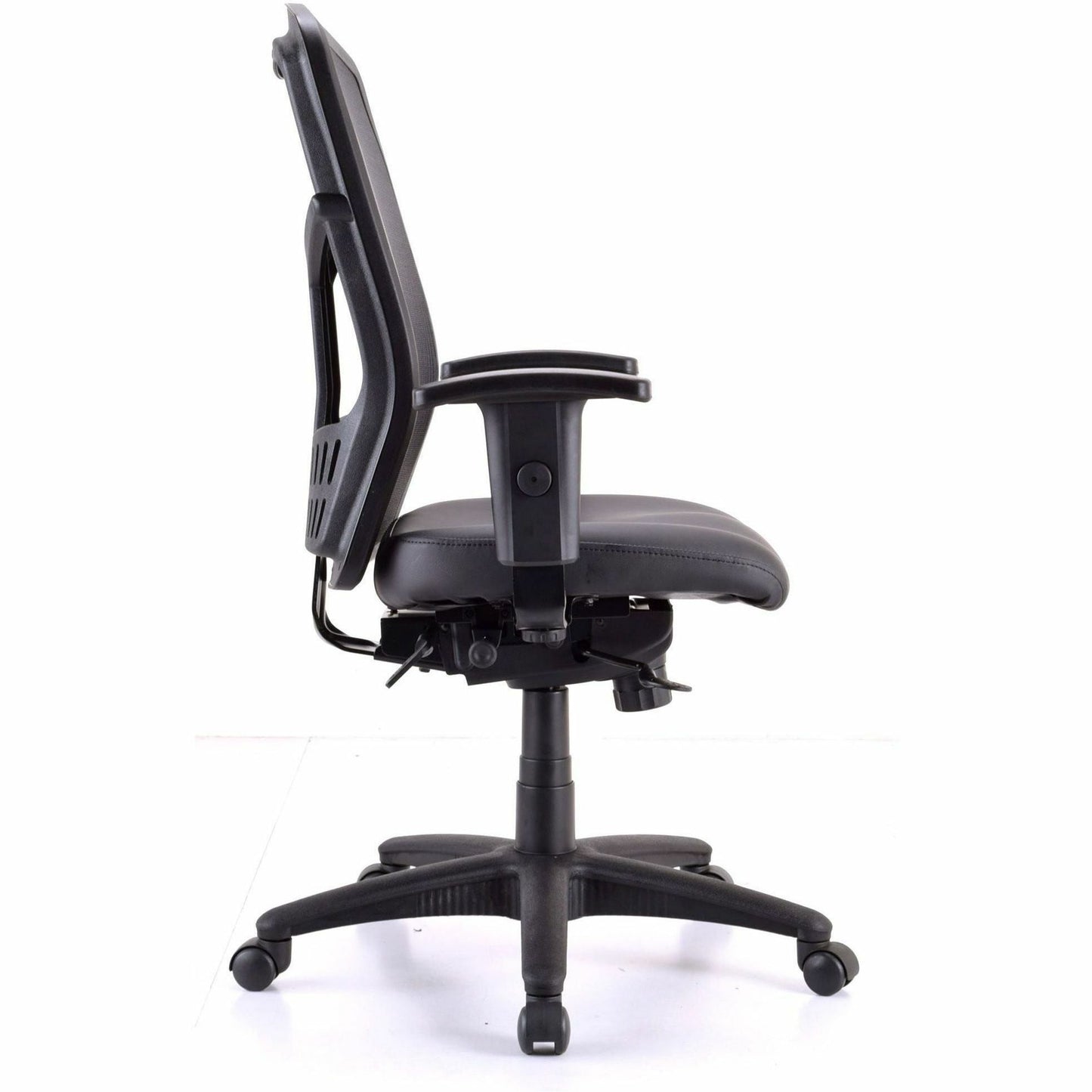 Lorell Executive High - Back Swivel Mesh Office Chair with Antimicrobial Vinyl Seat 18 - 21.50 "H (LLR - LLR86245) - SchoolOutlet