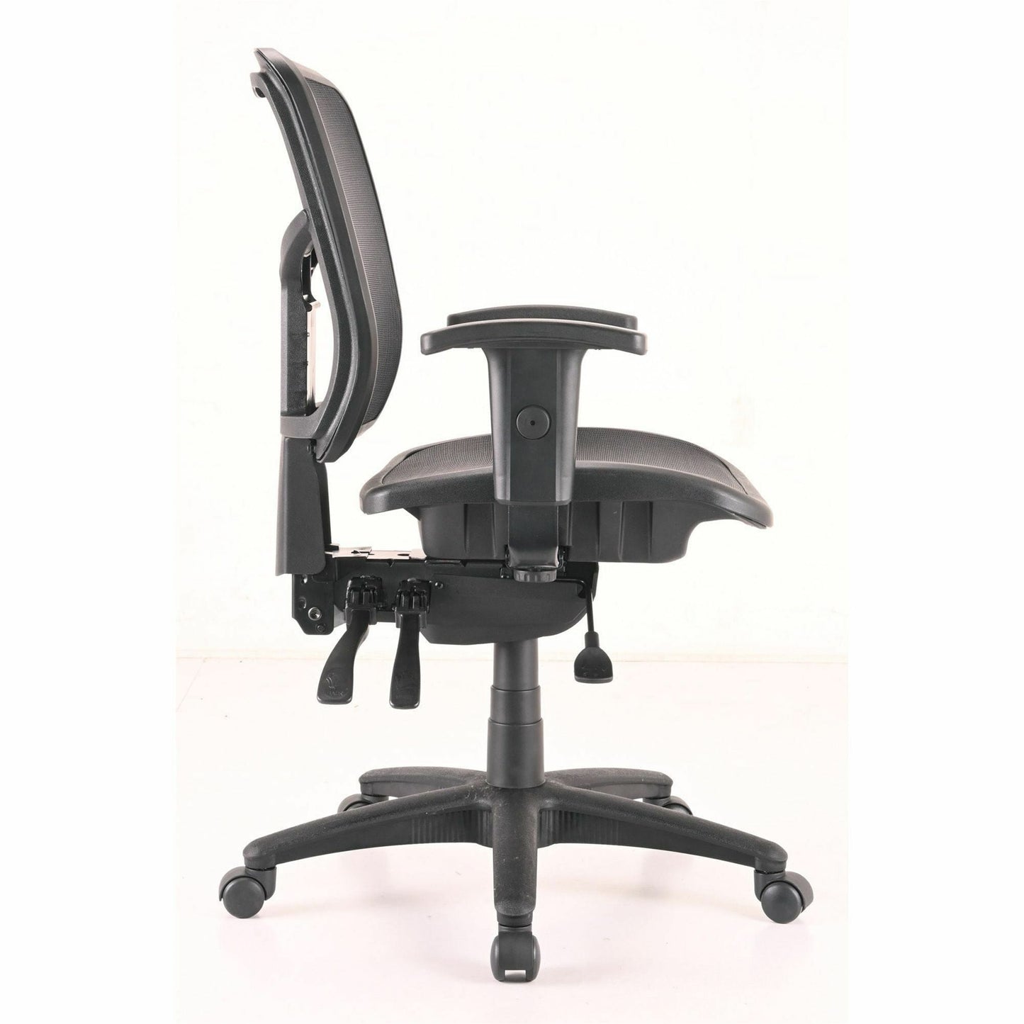Lorell Mid - Back Mesh Swivel Office Chair with Adjustable Arms 17 - 21"H (LLR - LLR86904) - SchoolOutlet