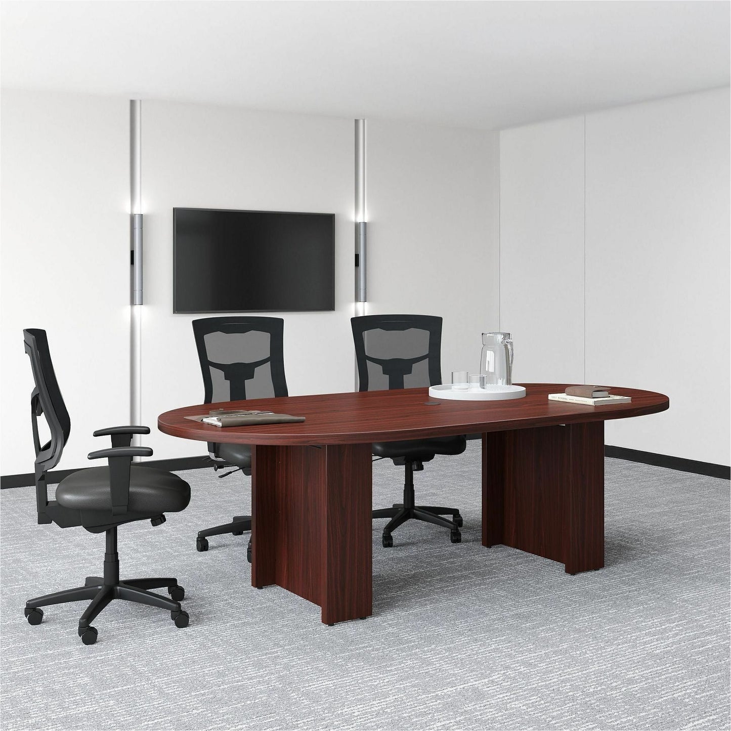 Lorell Prominence 2.0 Half - Racetrack Conference Tabletop 72"W x 48"D x 1.5"Thick (LLR - LLRPOC4872XX) - SchoolOutlet