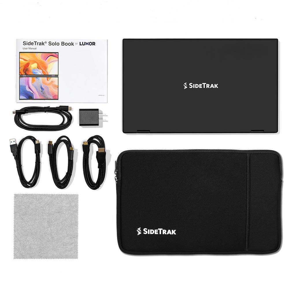 Luxor SideTrak Solo Book 15.6" Stacked Dual Monitor (LUX - STFRHDBK15BL) - SchoolOutlet