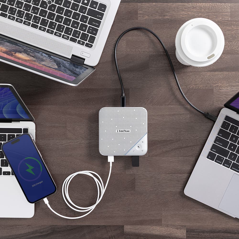 Luxor SideTrak Speaker Hub Portable Conference Speakerphone (LUX - TPDK002) - SchoolOutlet