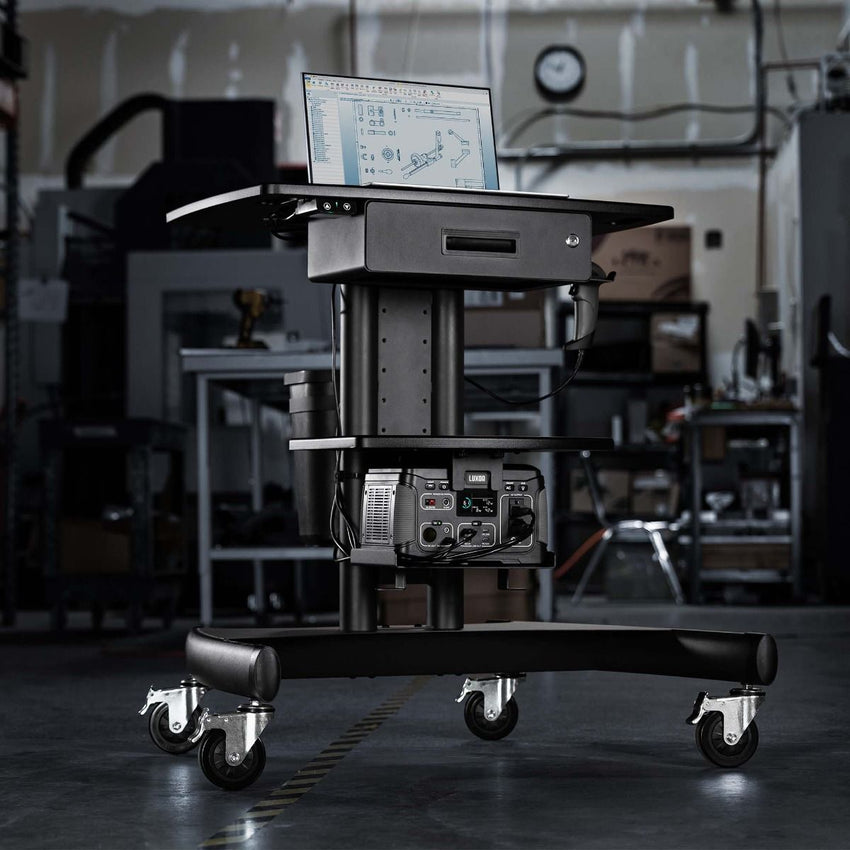 Luxor Mobile Battery - Powered Workstation Ergonomic Height - Adjustable Powerhouse (LUX - UCSP001) - SchoolOutlet