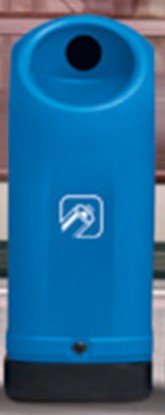 Magnuson Circle Front Opening Waste Bin 18.5 - Gallon Recyclable Body with Weighted Base (MAG - BAL - 20 - XXX) - SchoolOutlet