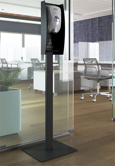Magnuson Freestanding Steel Sanitizer Station (MAG - HAANDER - F) - SchoolOutlet